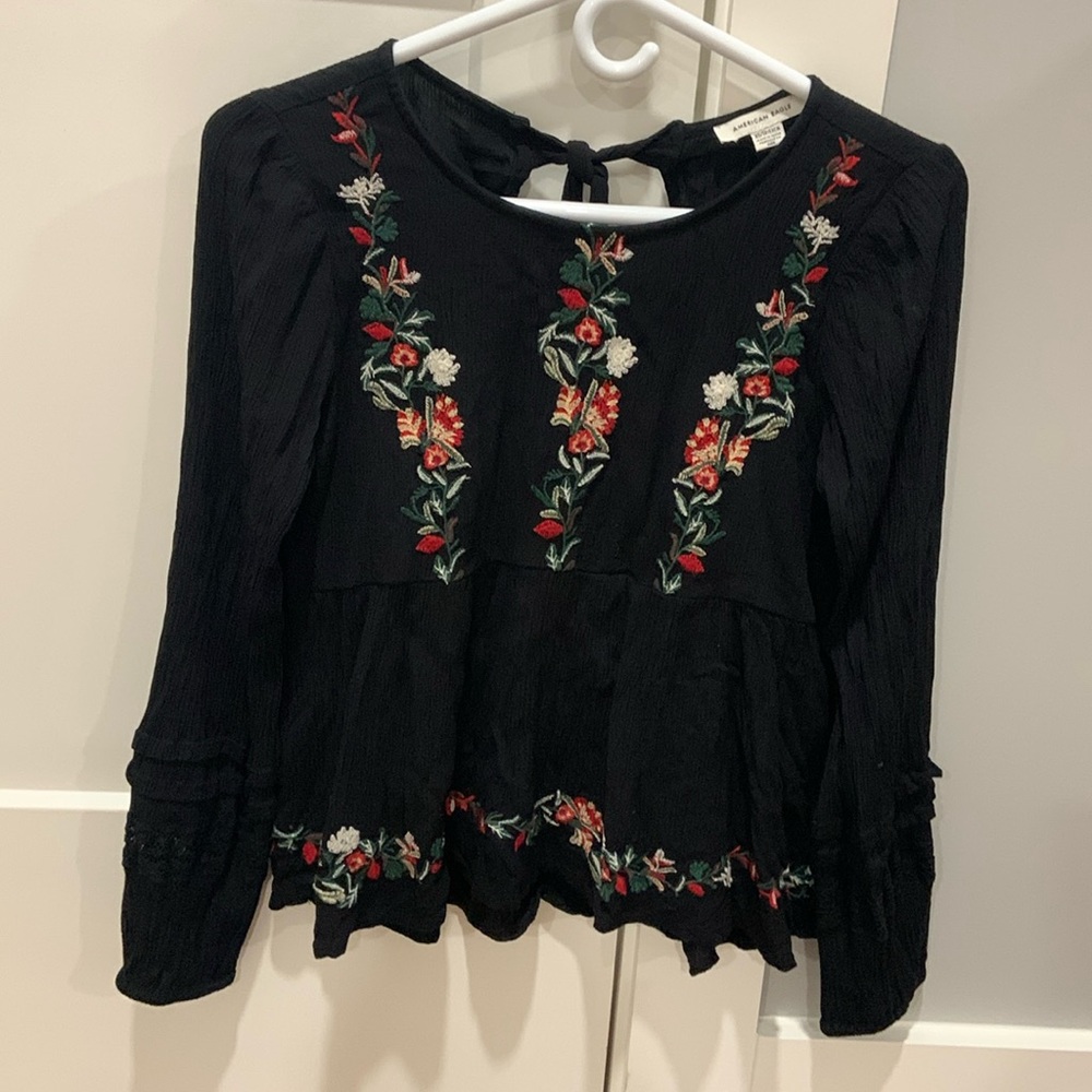 Blouse with open back